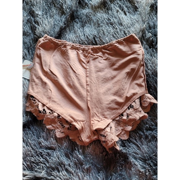 Free People Adella Blush Lace Shorts - Picture 11 of 13